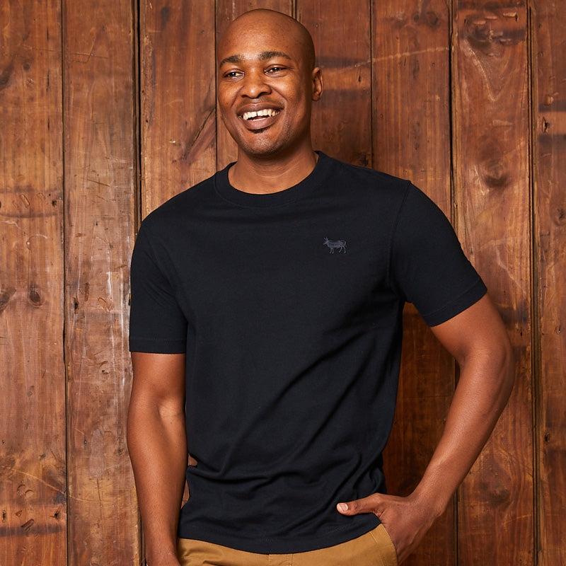 Nguni Embroidery Crew Tee - Mamba