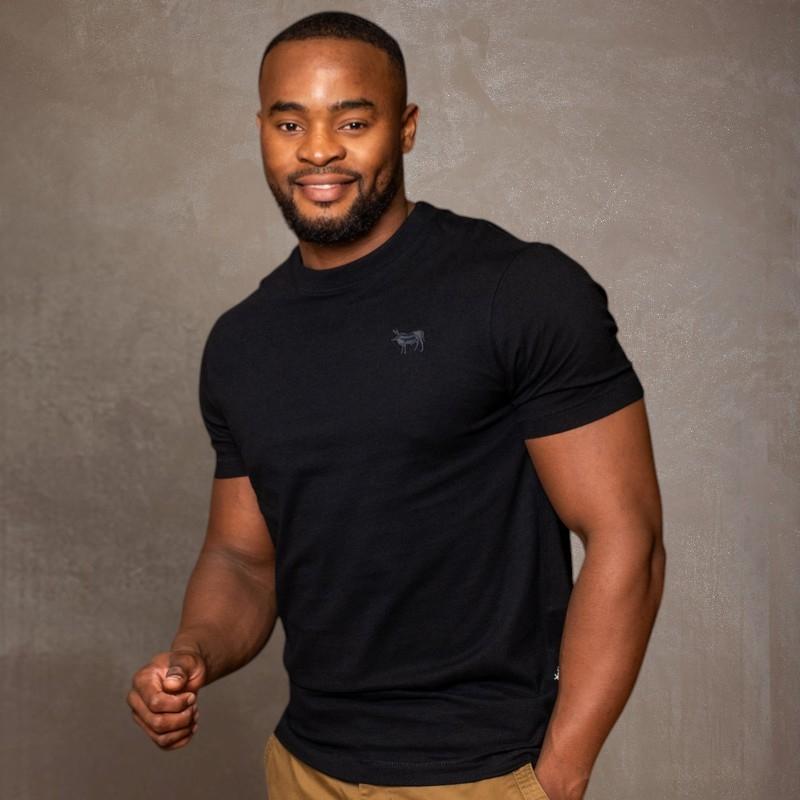 Nguni Embroidery Crew Tee - Mamba