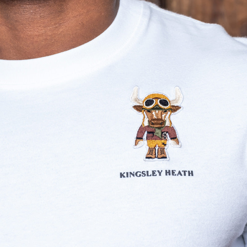 Kingsley Heath Aviator Badge Crew Tee Pelican