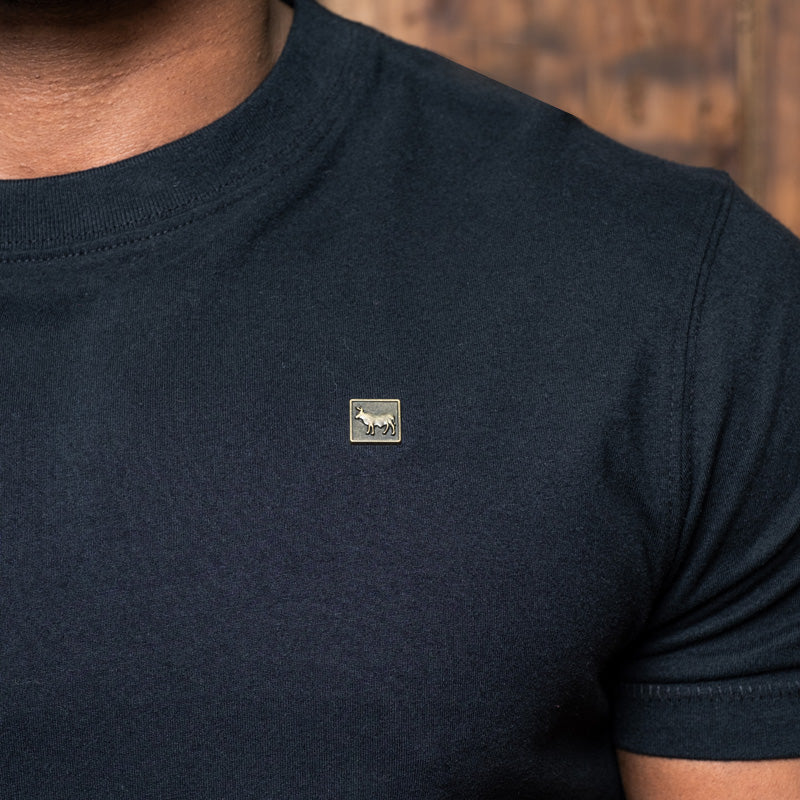 Square Metal Badge Crew Tee Mamba