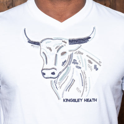 Raging Bull V-Neck Tee Pelican