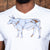 Luxe Crackle Nguni V-Neck Tee Pelican