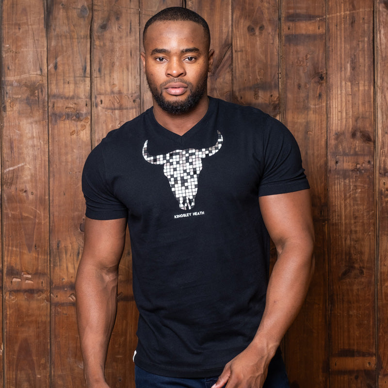 Stud Luxe Skull V-Neck Tee Mamba