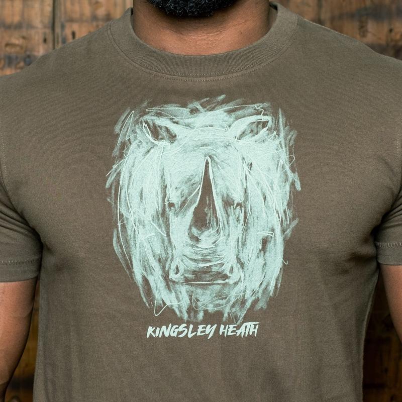 Misty Rhino Crew Tee - Fatigue