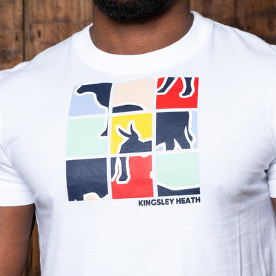 Nguni Block Puzzle Crew Tee Pelican