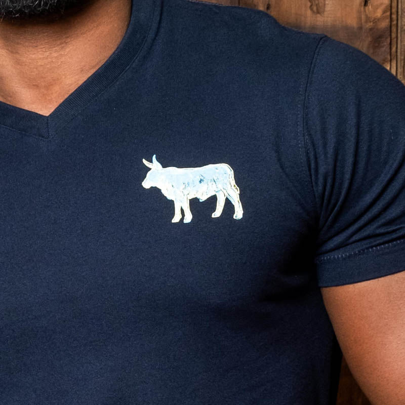 Small Acid Wash Nguni V-Neck Tee Midnight