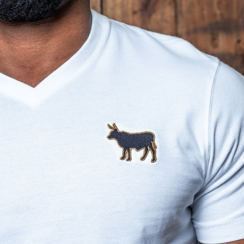 Nguni Luxe V-Neck Tee Pelican