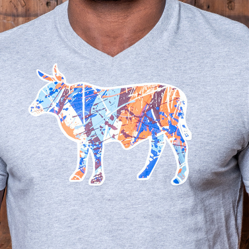 Bold Summer Nguni V-Neck Tee Vervet