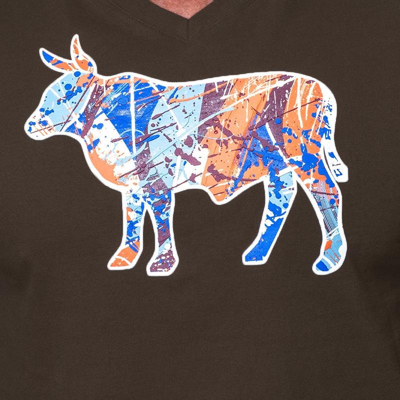Bold Summer Nguni V-Neck Tee - Fatigue