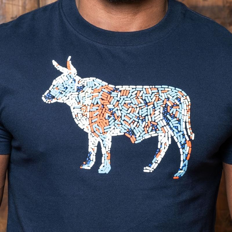 Textured Nguni Crew Tee - Midnight