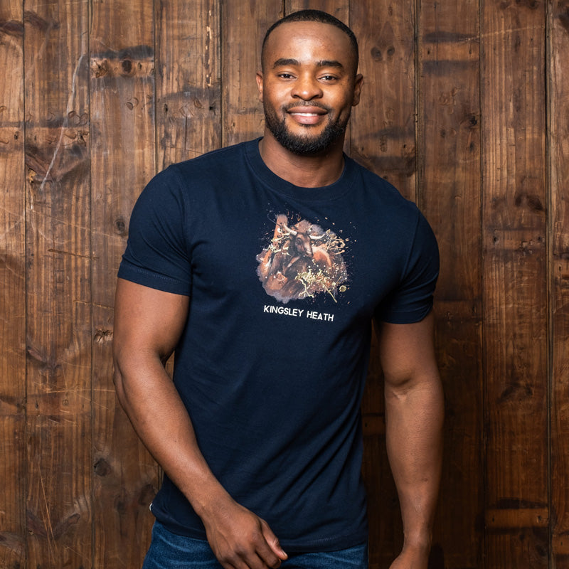 Luxe Charging Bull Crew Tee Midnight