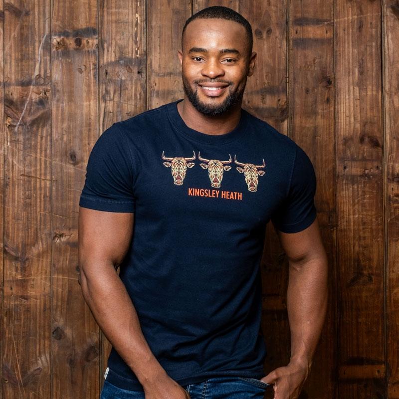 Tri-Lino Skulls Crew Tee - Midnight