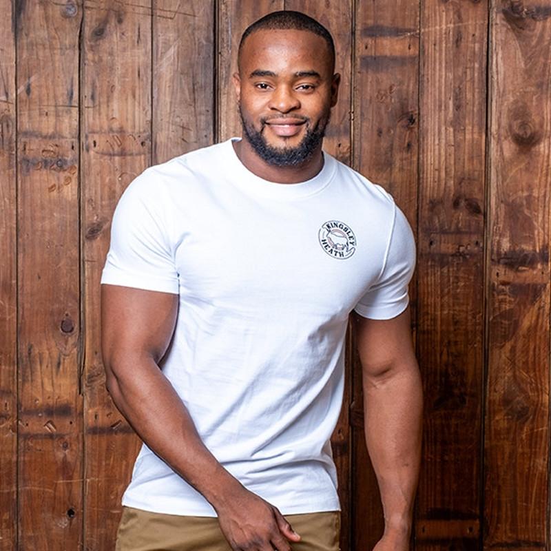 Kingsley Looped Nguni Corp Crew Tee - Pelican