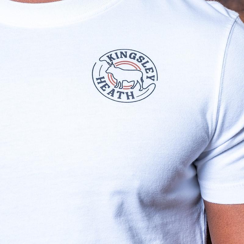 Kingsley Looped Nguni Corp Crew Tee - Pelican
