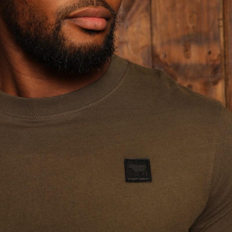 Kingsley Heath Square Badge Longsleeve Tee - Fatigue