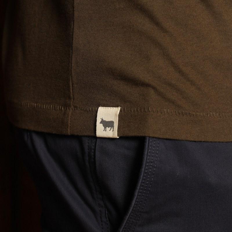 Kingsley Heath Square Badge Longsleeve Tee - Fatigue