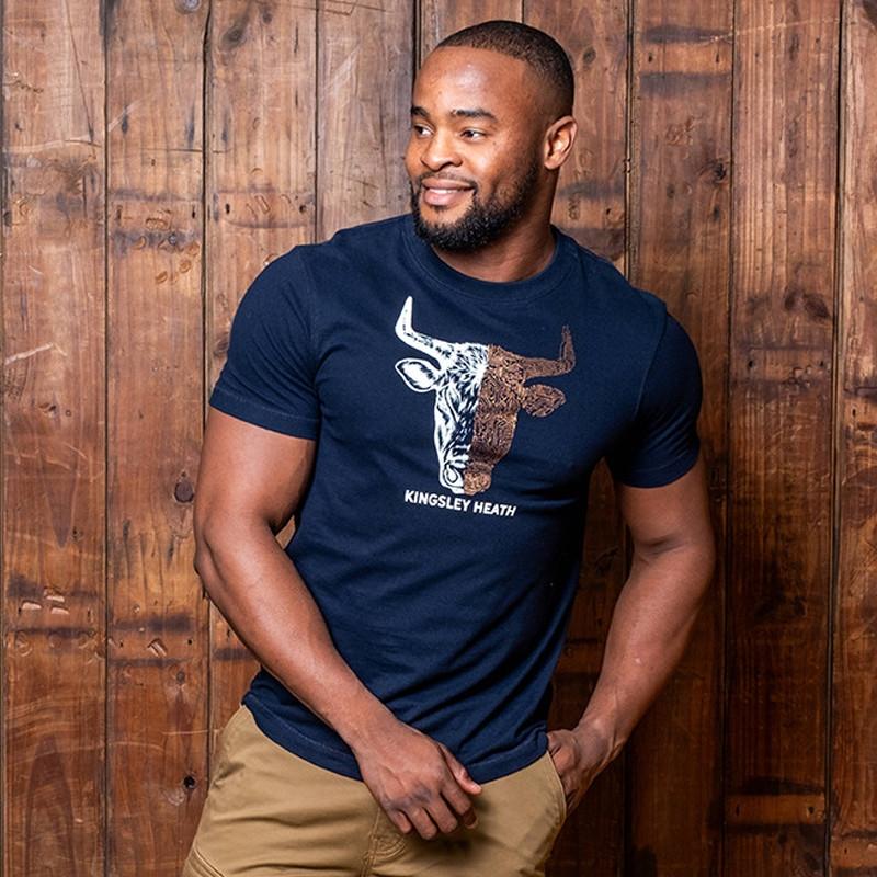 Kingsley 50/50 PC Skull Crew Tee - Midnight
