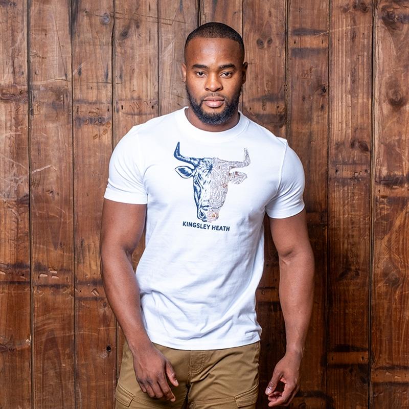 Kingsley 50/50 PC Skull Crew Tee - Pelican