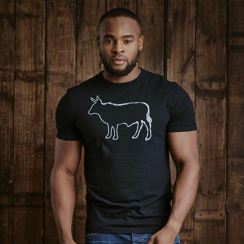 Outline Nguni Squiggle Crew Tee - Mamba