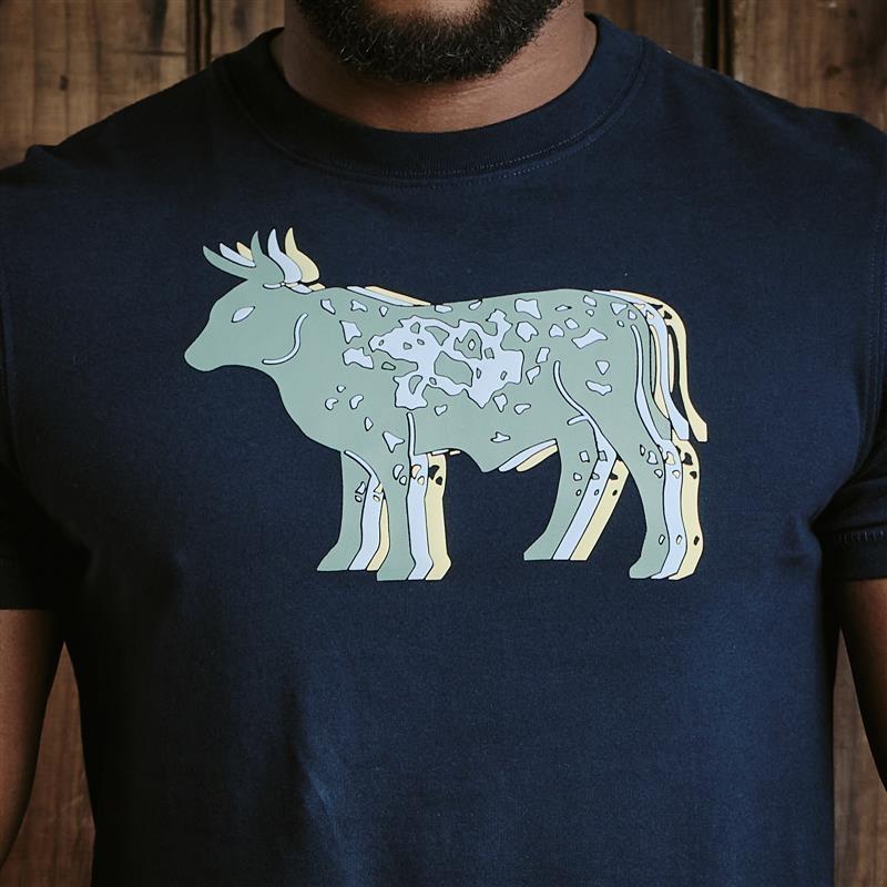 Tri-Stacked Nguni Crew Tee - Midnight