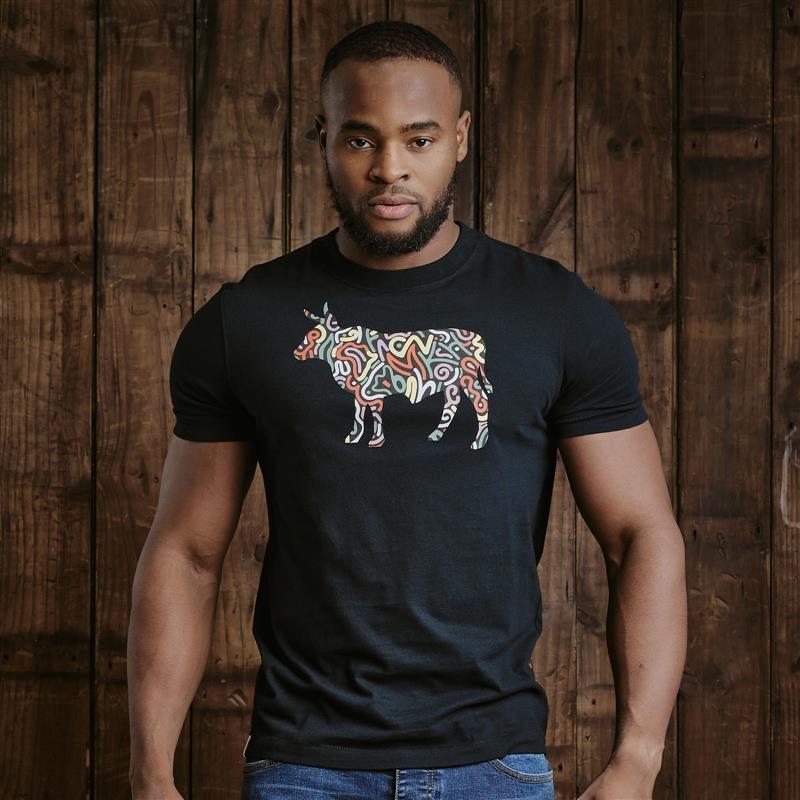 Vibrant Infill Nguni Crew Tee - Mamba