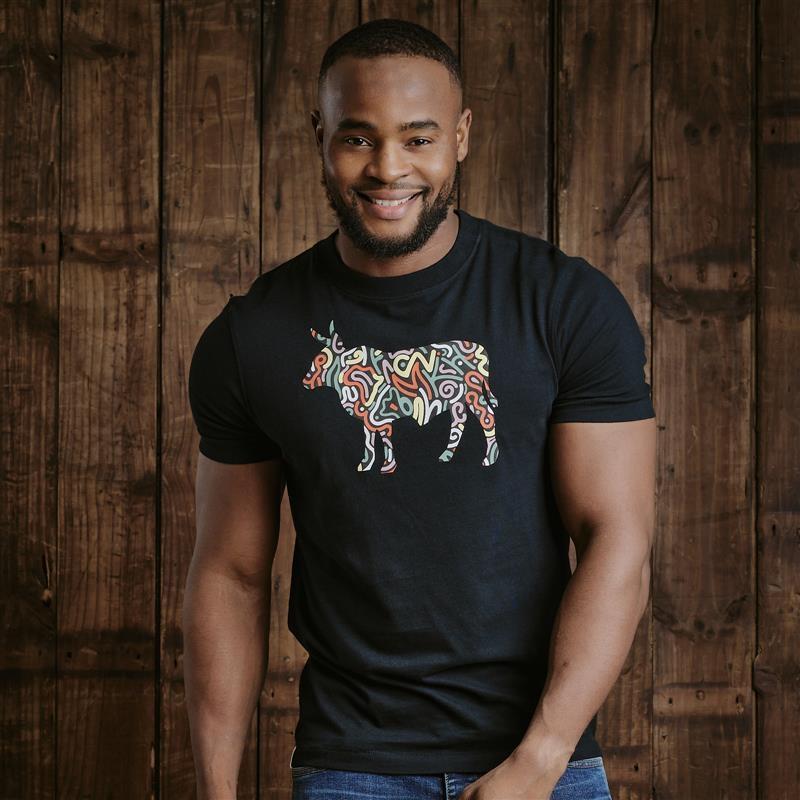 Vibrant Infill Nguni Crew Tee - Mamba