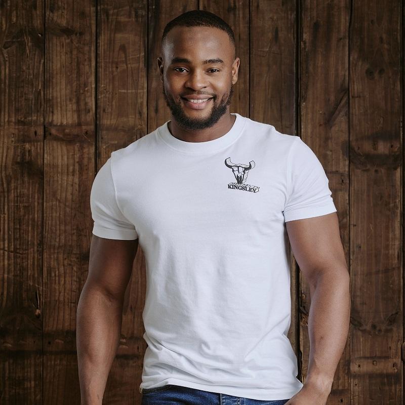 Kingsley Heath 3D Nguni Crew Tee  - Pelican