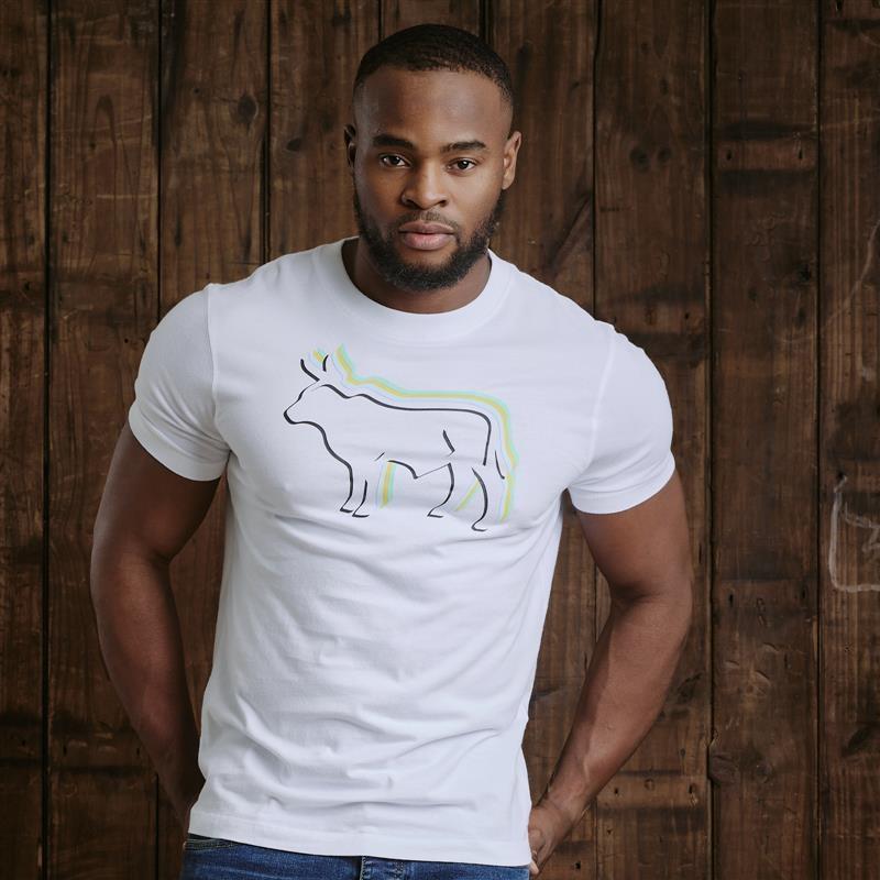 Kingsley Heath Shadow Pop Nguni Crew Tee - Pelican