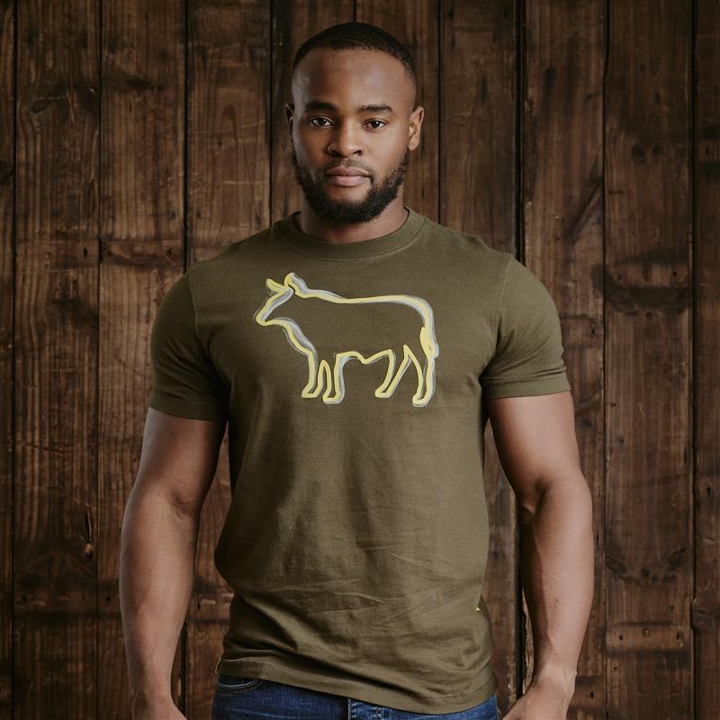 Kingsley Shadow Outline Crew Tee - Fatigue