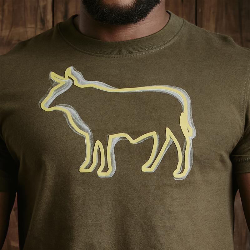 Kingsley Shadow Outline Crew Tee - Fatigue