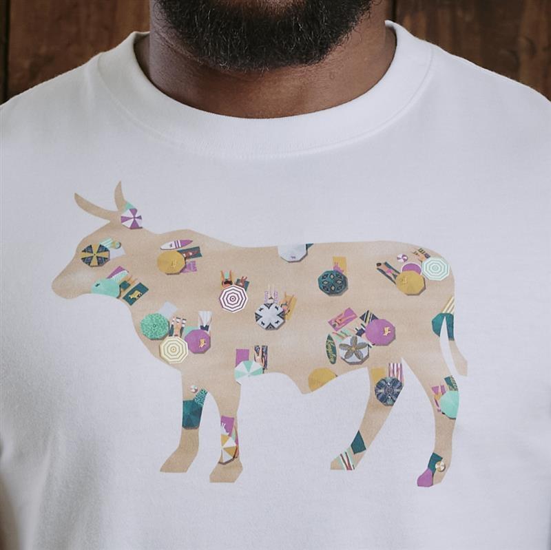 Camps Bay Drone Infill Nguni Crew Tee - Pelican