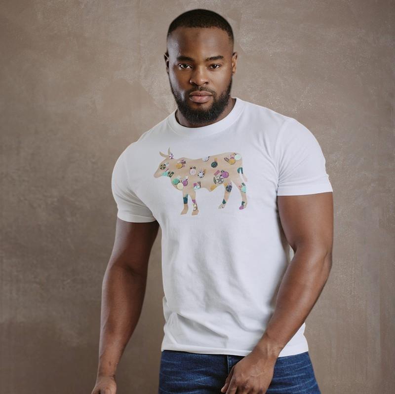 Camps Bay Drone Infill Nguni Crew Tee - Pelican