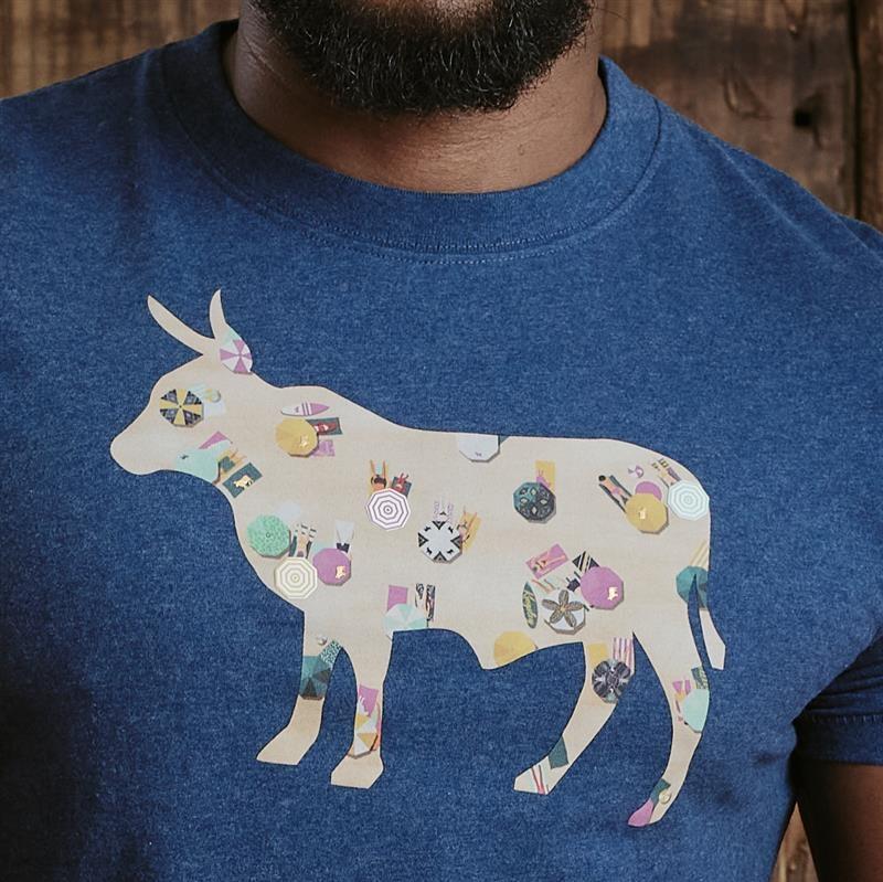 Camps Bay Drone Infill Nguni Crew Tee - Monarch