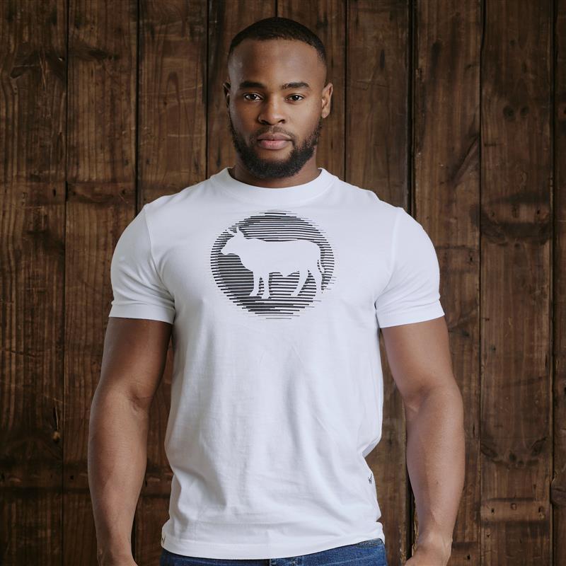 Kingsley Shutter Circle Nguni Crew Tee - Pelican