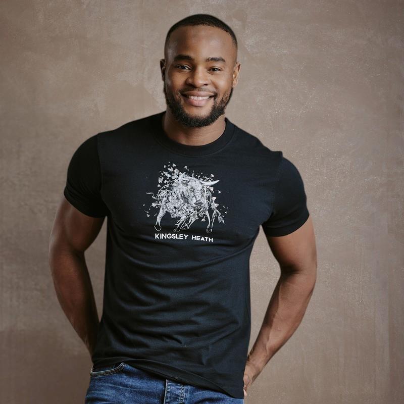 Kingsley Shattered Glass Nguni Crew Tee - Mamba