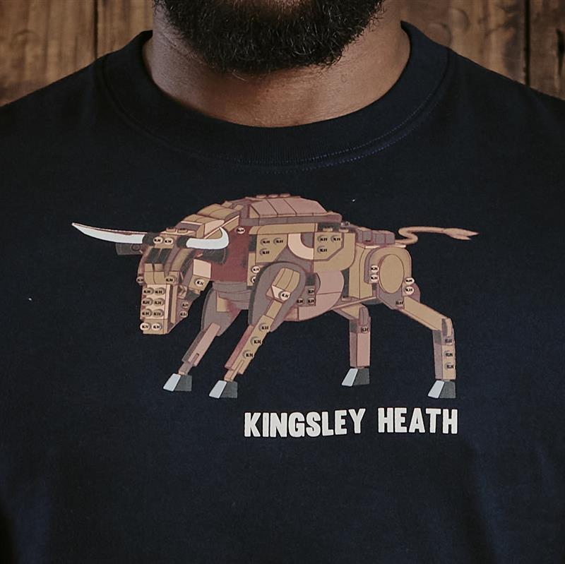 Kingsley Build On Nguni Crew Tee - Midnight - Kingsley Heath