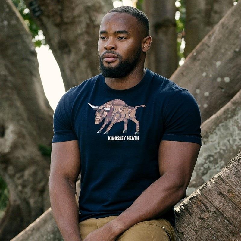 Kingsley Build On Nguni Crew Tee - Midnight - Kingsley Heath