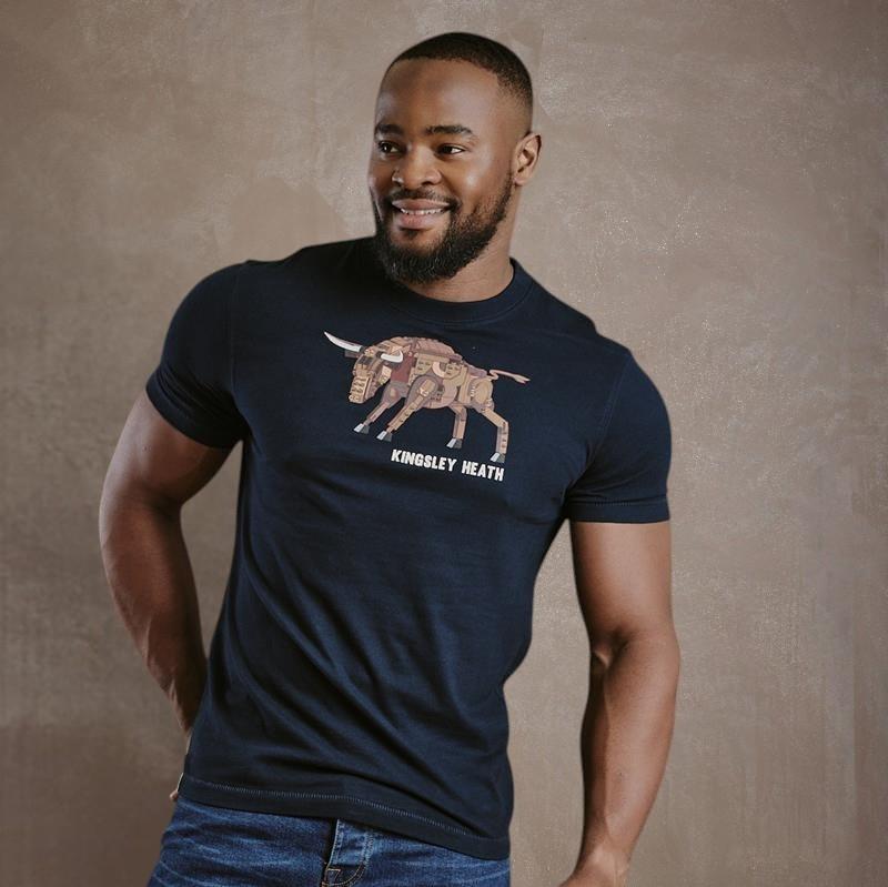Kingsley Build On Nguni Crew Tee - Midnight - Kingsley Heath
