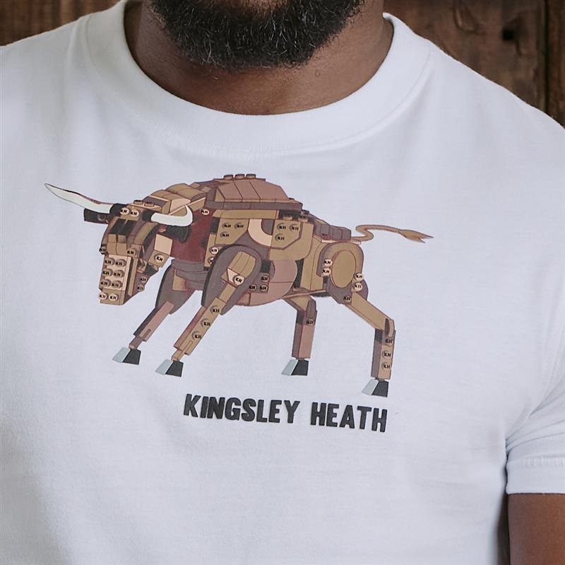 Kingsley Build On Nguni Crew Tee - Pelican