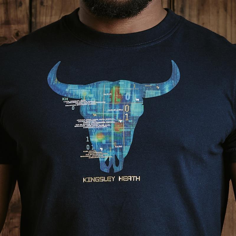 Kingsley Code Skull Crew Tee - Midnight