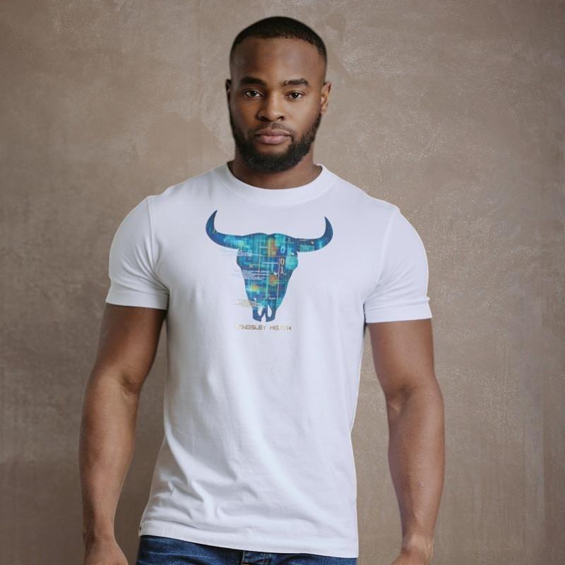 Kingsley Code Skull Crew Tee - Pelican