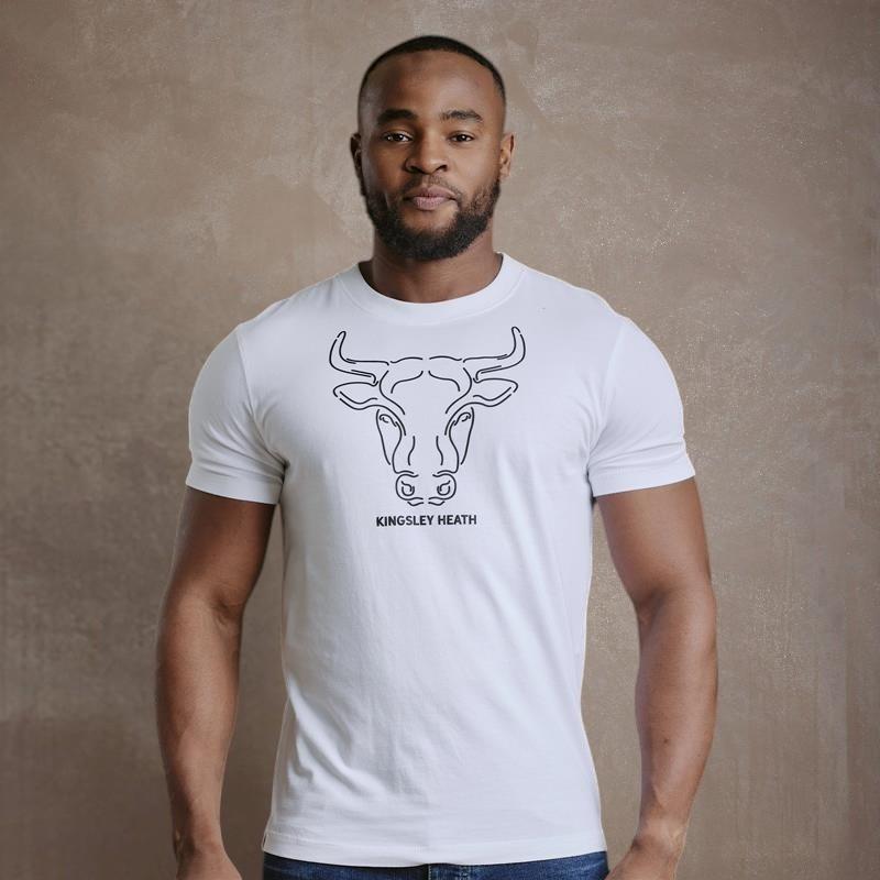 Kingsley Linear Skull Crew Tee - Pelican