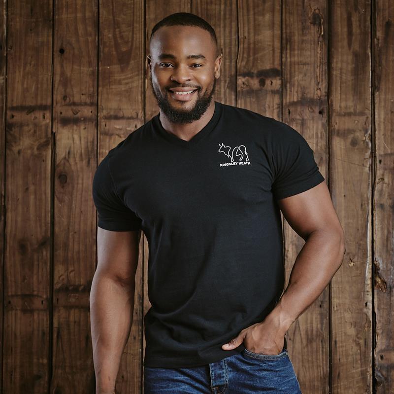 Kingsley Abstract Nguni V-Neck Tee - Mamba