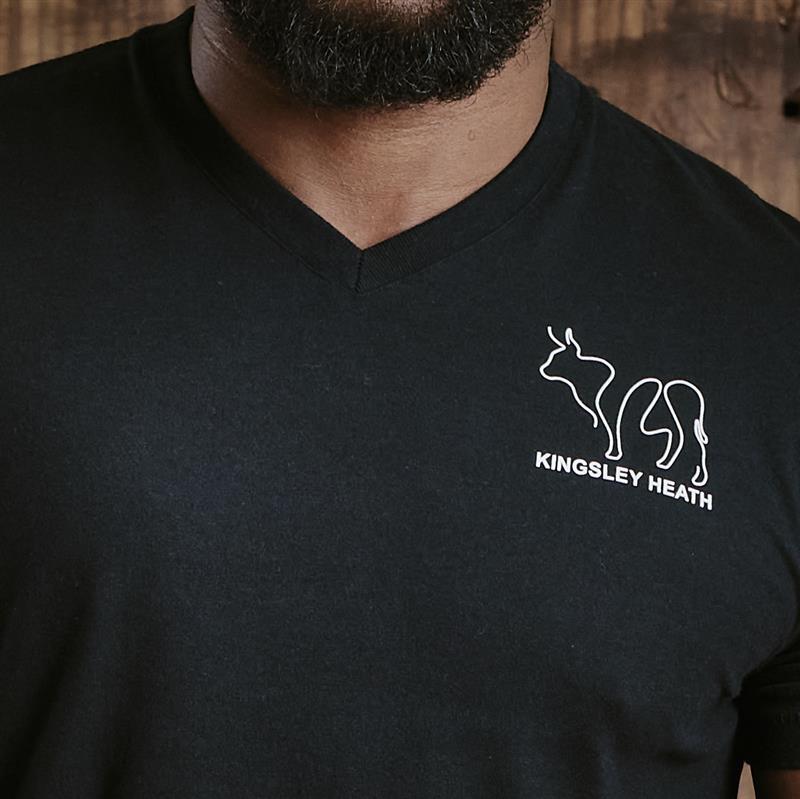 Kingsley Abstract Nguni V-Neck Tee - Mamba