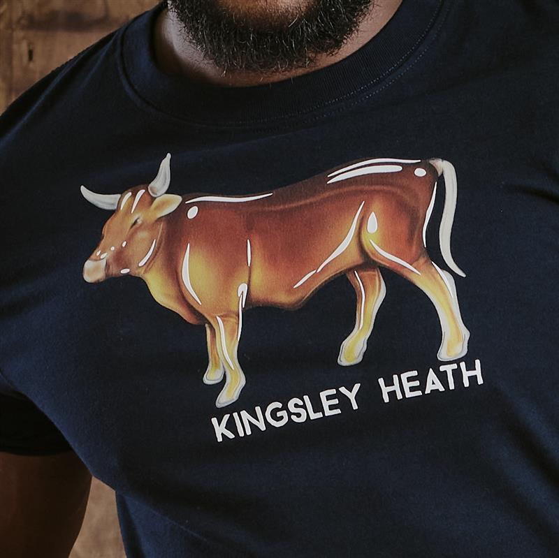 Kingsley Molten Glass Nguni 3D Crew Tee - Midnight