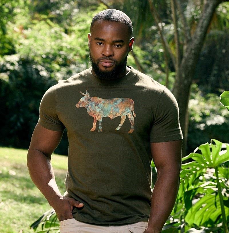 Kingsley Foil Patina Acid Wash Crew Tee - Fatigue