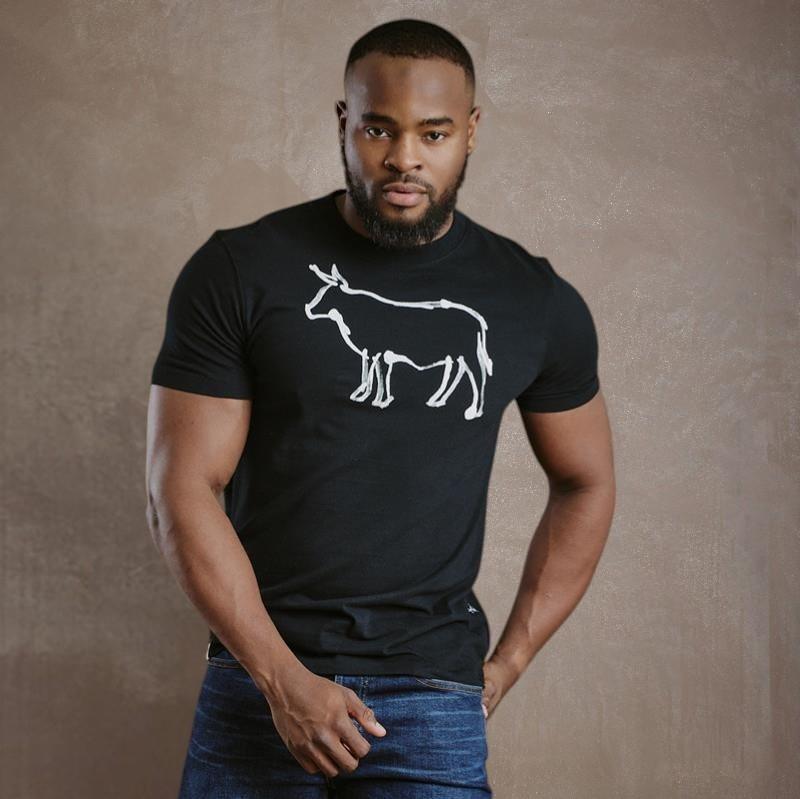 Nguni Highlighter Outline Crew Tee - Mamba