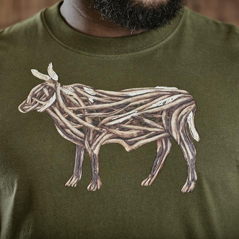 Kingsley Nguni Drift Wood Crew Tee - Fatigue