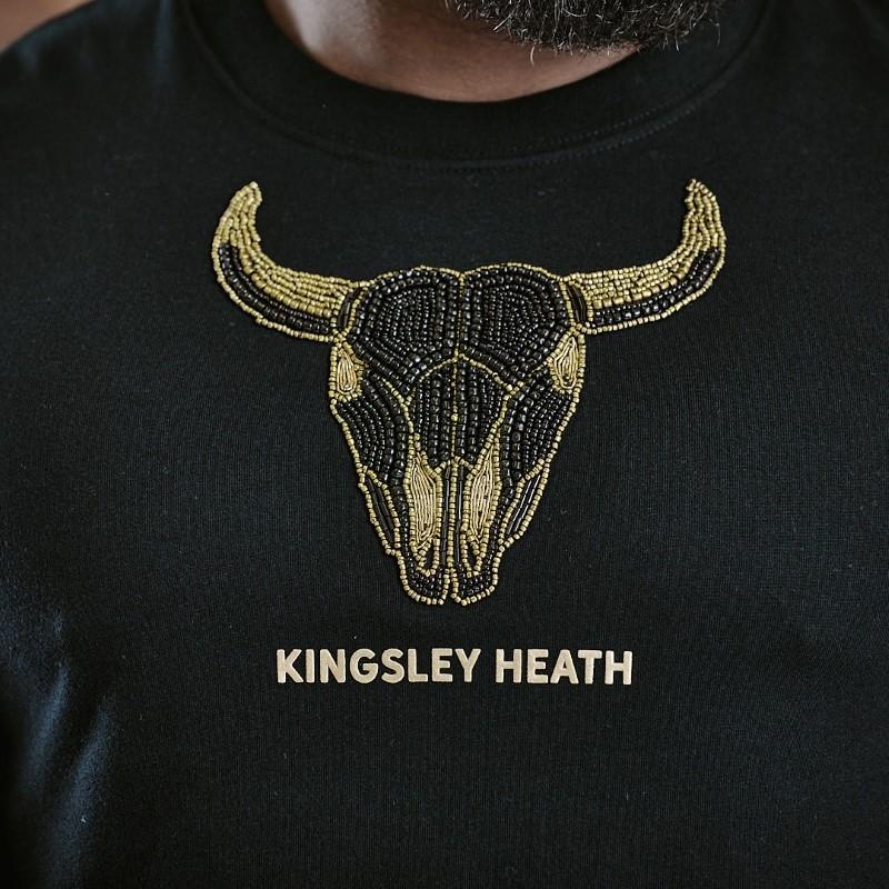 Kingsley Medium Beaded Nguni Crew Tee - Mamba