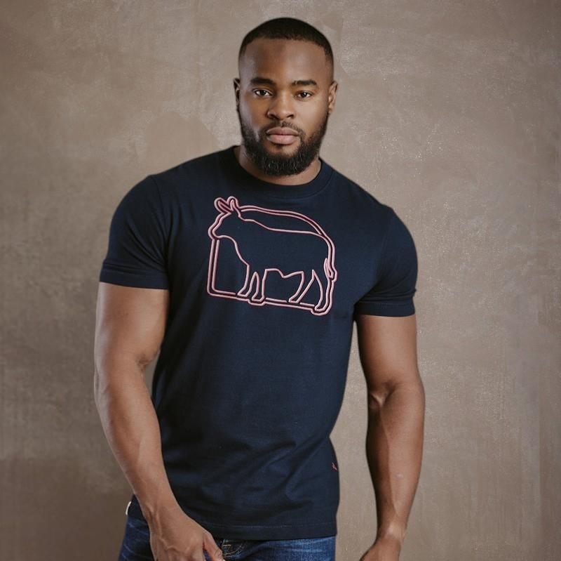 Kingsley Nguni Pop Out Crew Tee - Midnight